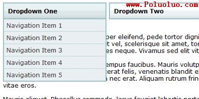 Sliding JavaScript Dropdown Menu