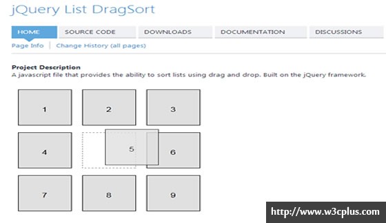 jQuery List DragSort