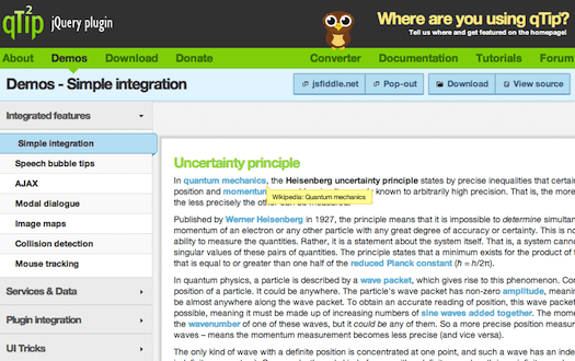 jQuery Tooltip Plugins