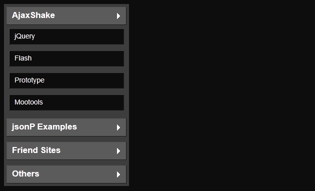 A simple accordion menu