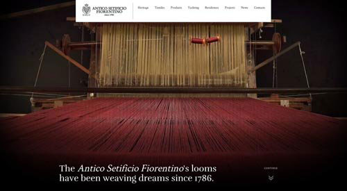 Antico Setificio Fiorentino 網頁設計欣賞