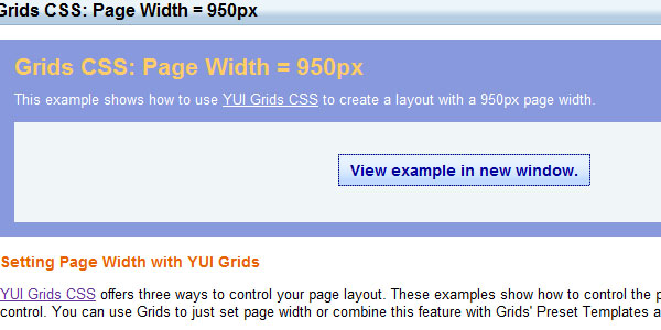 YUI 2: Grids CSS