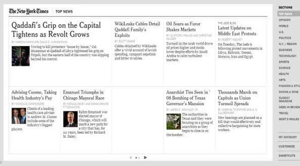 紐約時報是怎麼用HTML 5設計在線閱讀產品的 