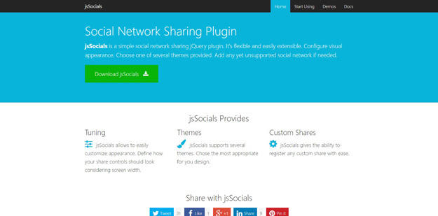 十五款款 jQuery 社交網絡分享插件