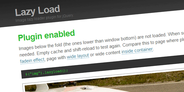 jQuery延遲加載圖片插件Lazy Load使用指南   