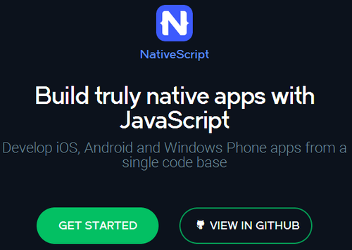 JavaScript跨平台的開源框架NativeScript   