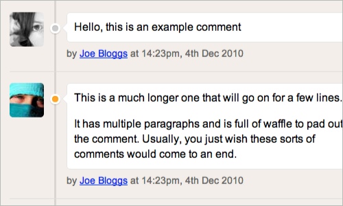 Timeline-Style Comments
