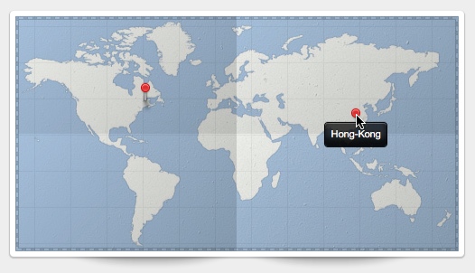 CSS3 Unfold Map with Pins