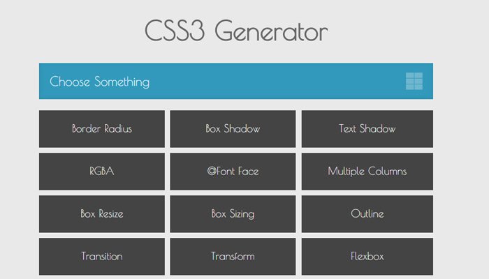 10個省時高效的CSS 3代碼生成工具 