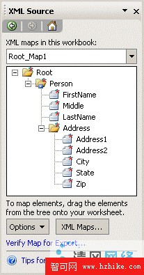 在 Excel 2003 中創建 XML 映射圖片1