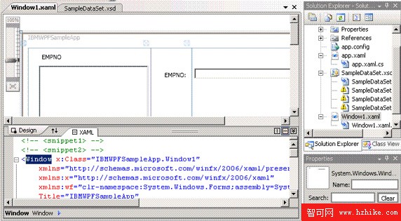 使用 IBM Database Add-ins for Visual Studio 生成數據綁定 XAML 應用程序