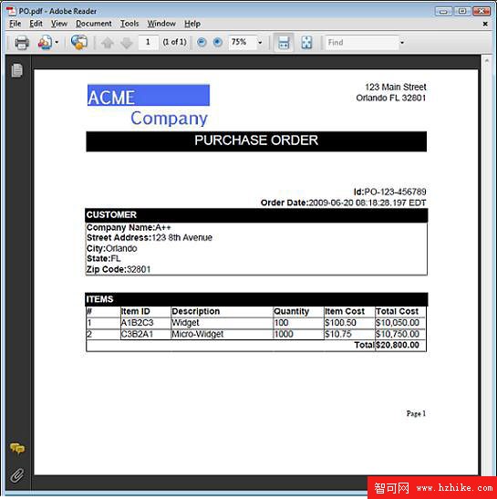 使用 XStream 和 XSL-FO 生成 PDF