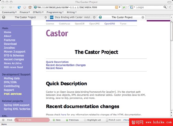 實現 Castor 數據綁定，第 1 部分: 安裝和設置 Castor