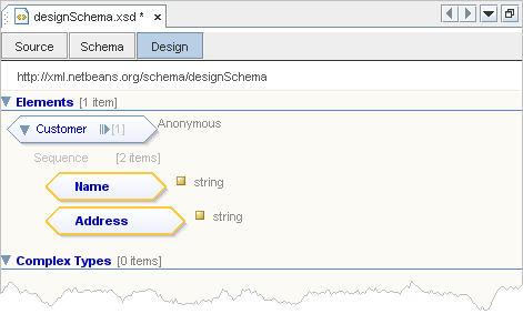 Working With XML Schemas Using the Design View