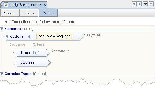 Working With XML Schemas Using the Design View