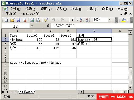 通過excel可識別的xml結構直接生成xls文件