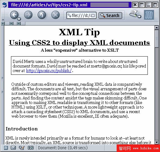 使用 CSS2 顯示 XML 文檔