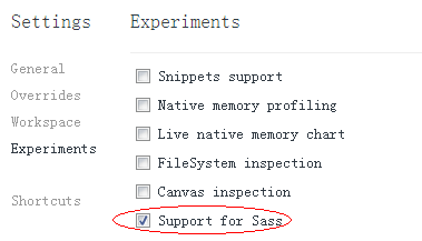 勾選Support for sass