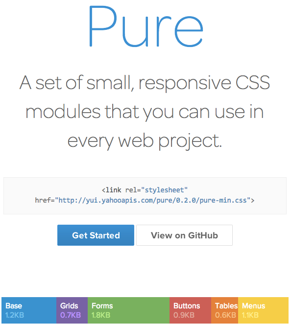 Pure：Yahoo! 出品的 CSS 框架