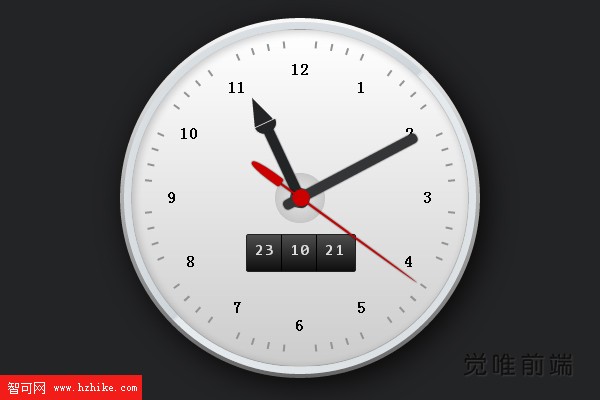 純CSS3打造精致時鐘