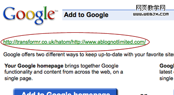 Google Reader subscription page for A Blog Not Limited using hAtom transformer