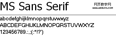 MS Sans Serif