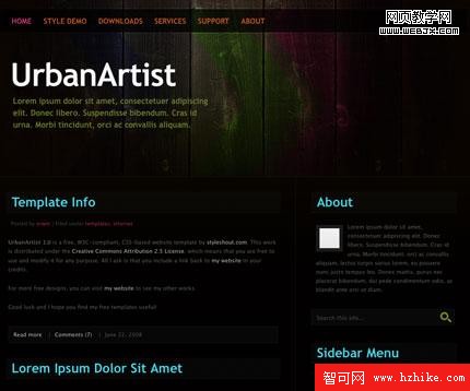 Urban Artist 20個高質量的免費CSS模板