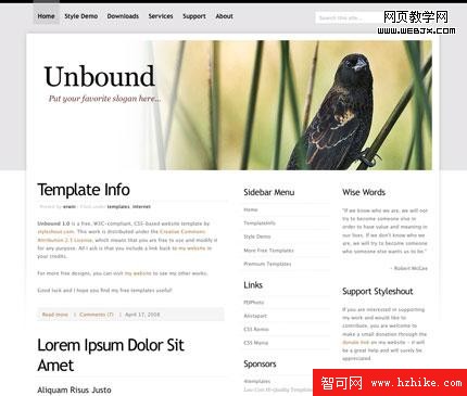 Unbound 20個高質量的免費CSS模板