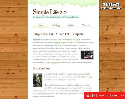 Simple Life 20個高質量的免費CSS模板