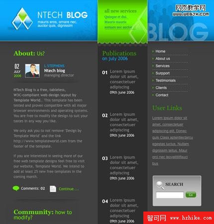Ntech 20個高質量的免費CSS模板