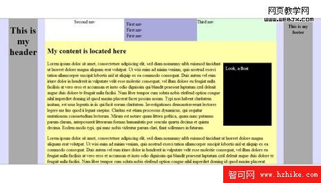 CSS3 Template Layout realized with jQuery