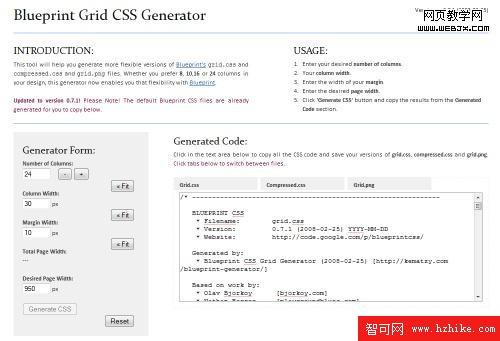 blueprint-grid-css-generator