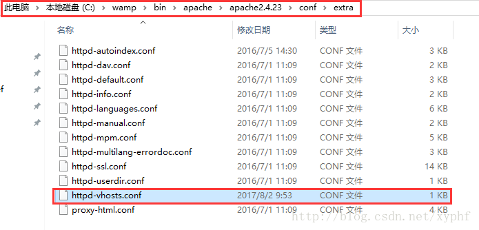 Apache虛擬主機的配置文件