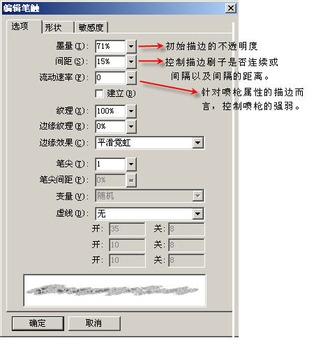 詳解Fireworks豐富的筆觸設置面板