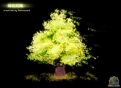 FireWorks教程：DIY樹葉筆觸畫一棵樹