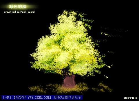 FireWorks教程：DIY樹葉筆觸畫一棵樹  
