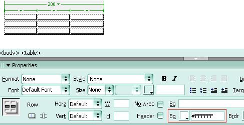 Dreamweaver制作細邊表格