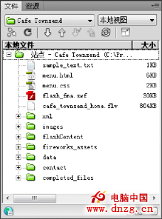 Dreamweaver文件面板介紹