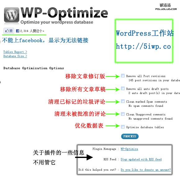 wp-optimize優化選項