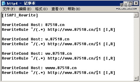 httpd偽靜態配置文件