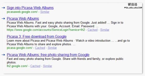 用戶在google.com中搜索[google picasa web]的結果