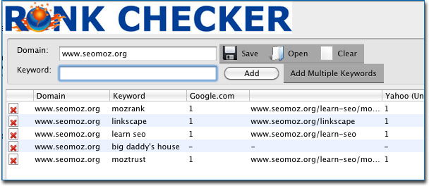 SEOBook's Rank Checker