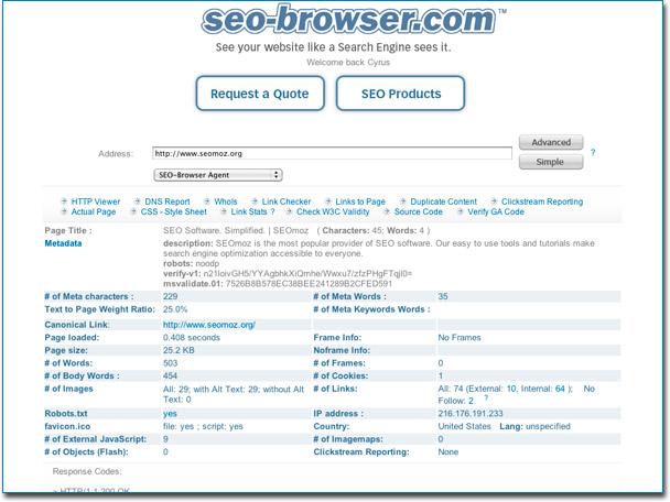 SEO Browser