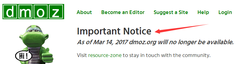 開放分類目錄DMOZ永久關閉